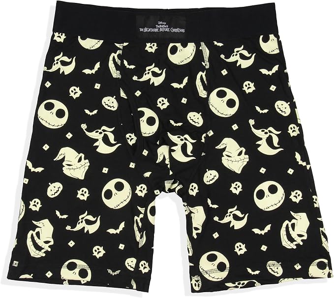 Disney Mens' The Nightmare Before Christmas Tag-Free Boxers Underwear Boxer Briefs For Adults - skull swimsuit