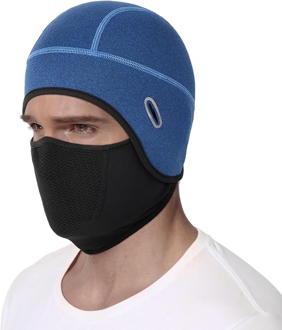 MELASA Balaclava Skull Cap Helmet Liner, 2-in-1 Face Mask for Cold Weather - skull helmet