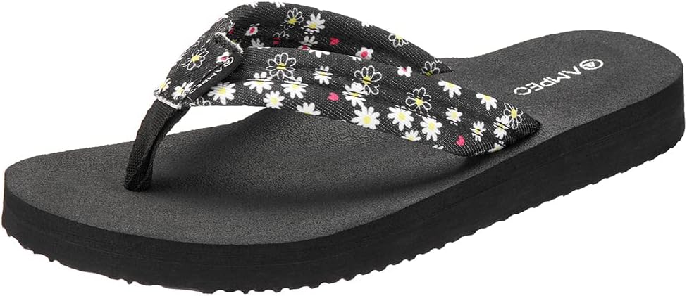 Ampeo Women's Arch Support Flip Flops Comfortable Casual Summer Beach Thong Sandals - sugar skull costume