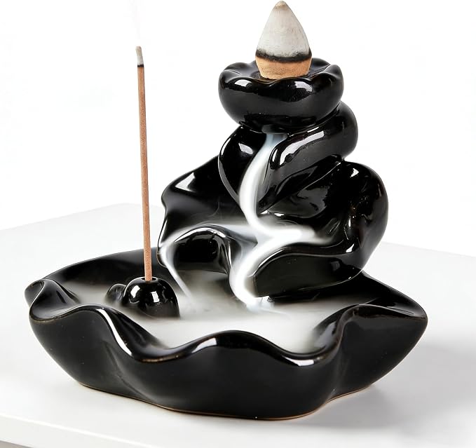 Waterfall Incense Burner, Backflow Incense Holder - skull incense burner