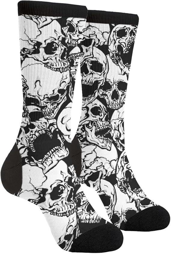 Goose Novelty Casual Funny Dress Socks for Men And Women - sugar skull boots