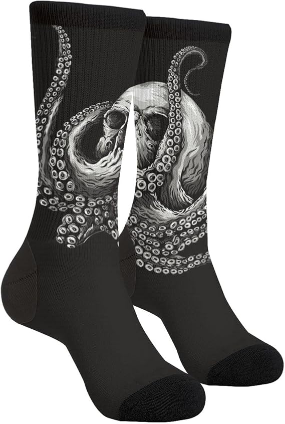 Sigouyinei Crew Socks, Athletic Cushioned Sports Socks Thick Towel Bottom - sugar skull costume