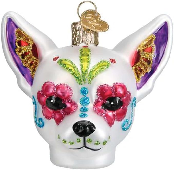 Old World Christmas Dia De Los Muertos Dog Tree Ornament