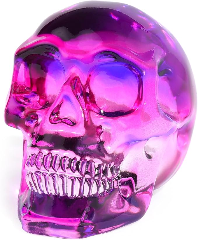 Crystal Black-Purple Skull Figurine, Skull Lovers - skull lamp