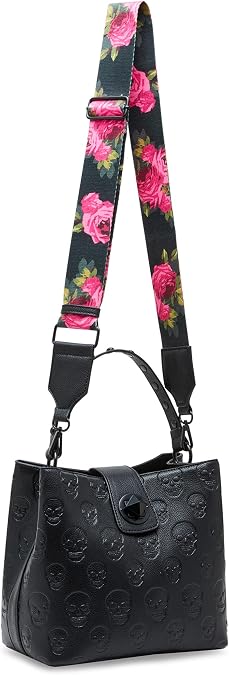 Betsey Johnson Skull Boss Bucket - sugar skull handbags for sale