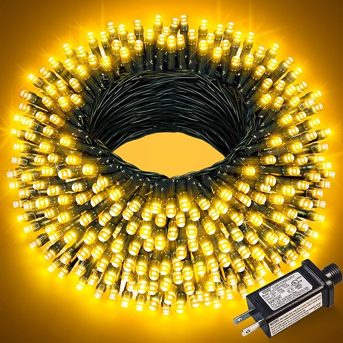 100FT 300 LED Christmas Lights Outdoor, Warm White Christmas Tree Lights - string light