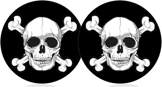 Car Cup Holder Coaster for Anime Skull Skeleton Silicone 2.75" Car Coaster Car Cup Holder Insert Coasters - skull coaster