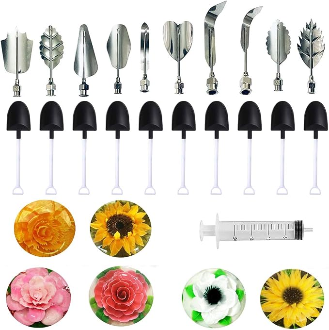Stainless Steel Jelly Gadgets Flowers Leaves Shaped 3D Jelly-Art-Tools Pudding-Nozzle Cake Gelatin Tools Silicone Moulds For Resin Casting Tray - skull ashtray