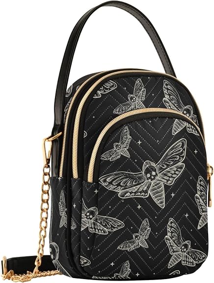 Small Cross body Bags for Women Quilted Crossbody Cell Phone Shoulder Purse Handbags Wallet Detachable Chain Bag - sugar skull handbags for sale