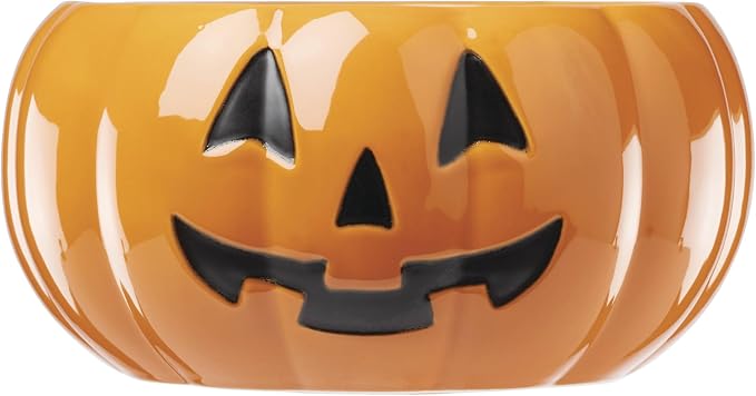 Lenox Vintage Figural Pumpkin Halloween Candy Bowl - skull plate