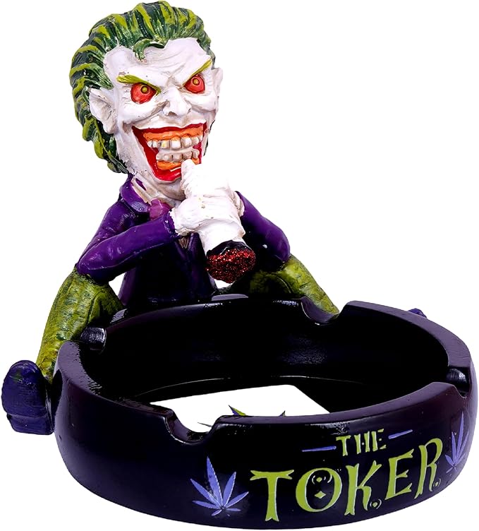Trendy Zone 21 Infamous Toker 6x4 Inches Joker Ashtray, Stylish Design for a Trendy Experience - skull ashtray