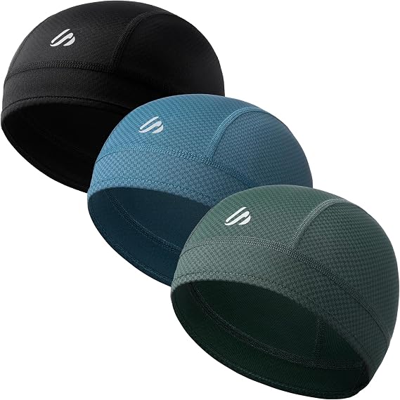 3-Pack Comfortable Skull Cap Cooling Helmet Liner for Men Women - skull helmet