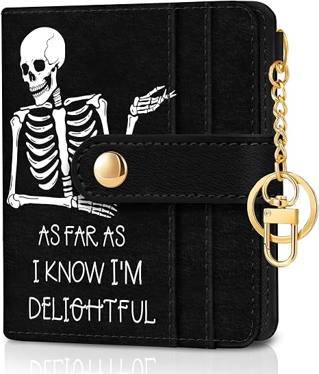 Jogjam Skull Skeleton Rfid Women Wallet, Small Slim Thin Credit Card Holder