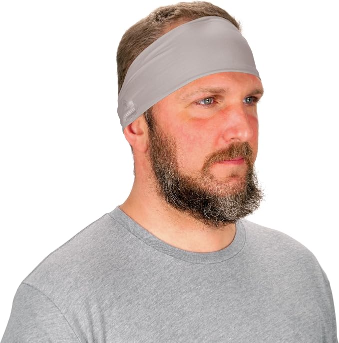 Ergodyne Chill-Its 6634 Cooling Headband, Sports Headbands for Men and Women, Moisture Wicking - skull headband