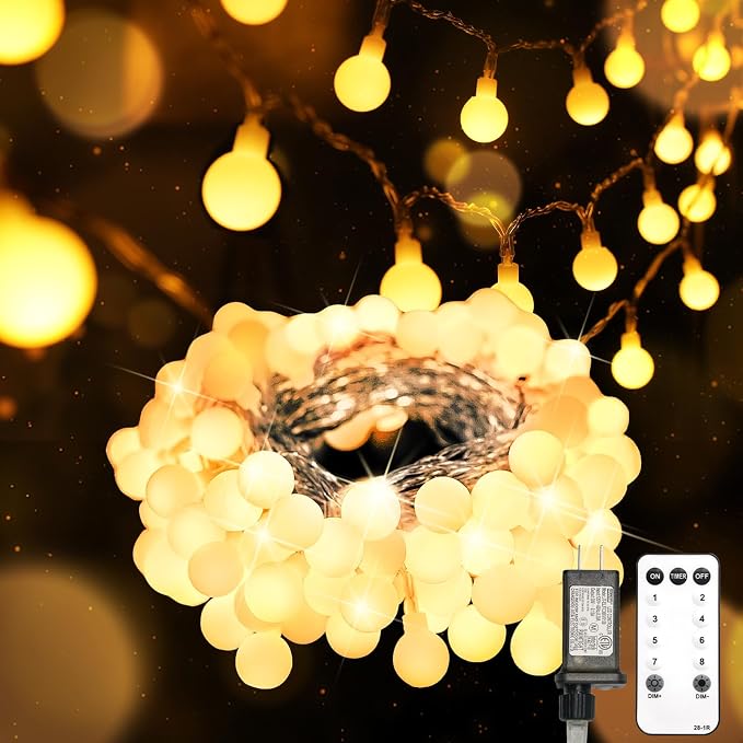 suddus Globe String Lights Indoor, 43 FT 100 Led Fairy Lights Plug in - string light
