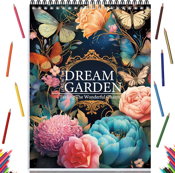 Coloring Books for Adults, Spiral Bound Adult Coloring Book for Women - sugar skull book