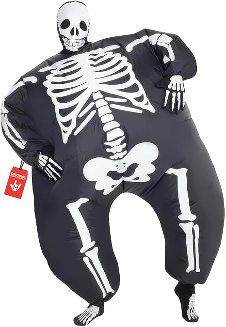 Morph Megamorph Inflatable Skeleton Costume, Halloween Costumes for Adults