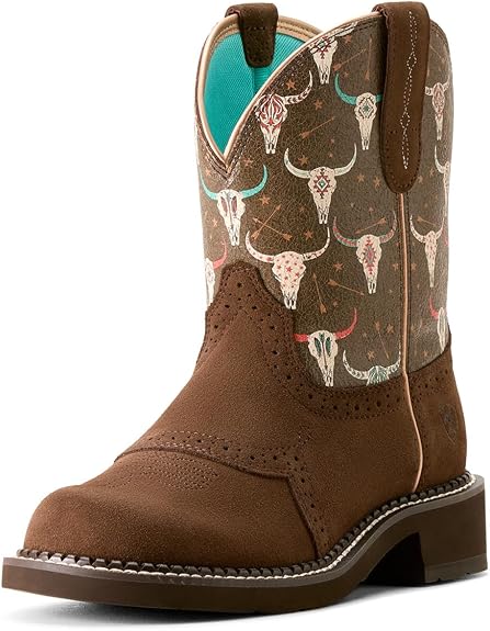 Ariat Women's Fatbaby Heritage Farrah Western Boot - sugar skull boots