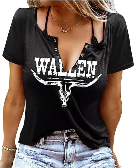 Country Concert Shirts for Women Vintage Graphic Tees Rock Band Shirt Country Western Cowgirl Shirts Casual Summer Tops - skull tank tops