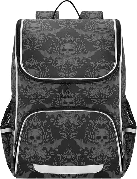 Gothic Skull Backpack for School Bag Teen Kids Boys Girls