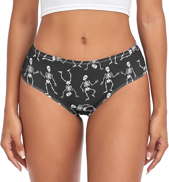 vvfelixl Panties for Women Lime Margarita Alcohol Cocktail Cotton Women Underwear Cheeky Panties for Women XS - skull swimsuit