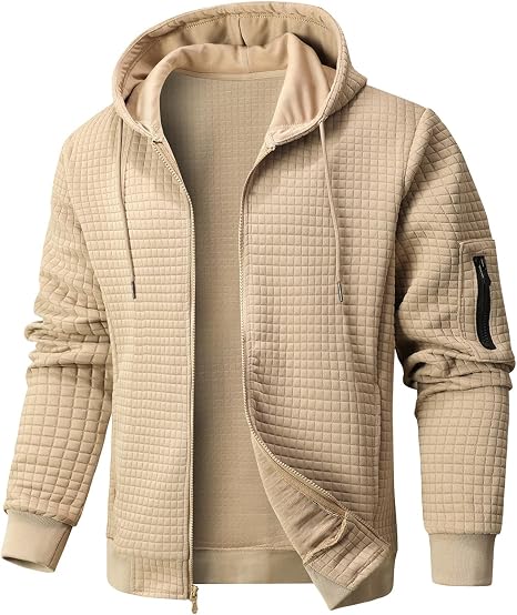 Wizoat Mens Zip Up Hoodie Full-Zip Sweatshirt Lightweight Hooded Jackets - skull hoodie