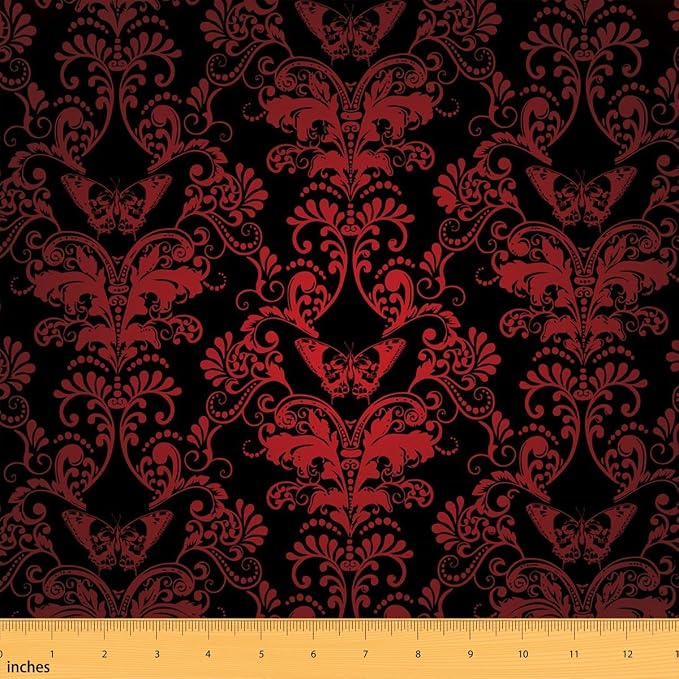Erosebridal Gothic Spooky Fabric by The Yard 1 Yard - skull coaster