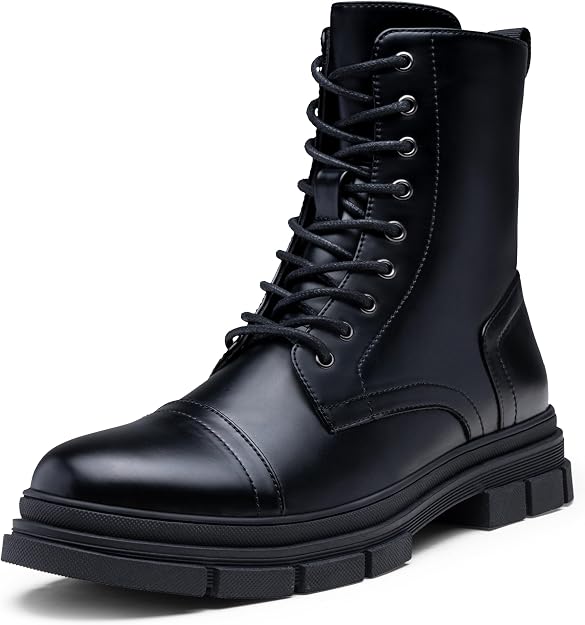 Jousen Men's Boots Fashion Motorcycle Combat Boots - sugar skull costume