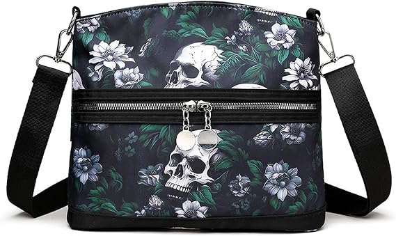 Women's Skull Shoulder Bag, Gothic Skull Wallet Y2k Backpack Street Hippie Backpack - sugar skull handbags for sale