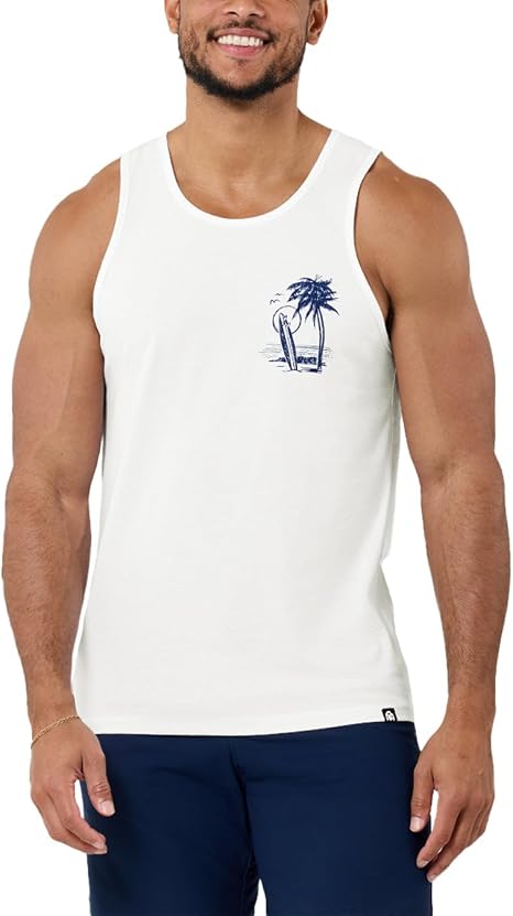 INTO THE AM Graphic Tank Tops for Men Cool Summer Beach Muscle Tanks S-2XL - skull tank tops