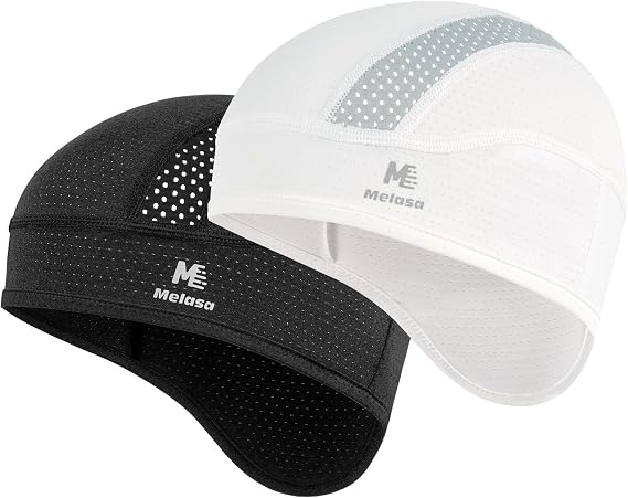 MELASA Cooling Skull Cap for Men Breathable Hard Hat Liner with Neck Shade - skull helmet
