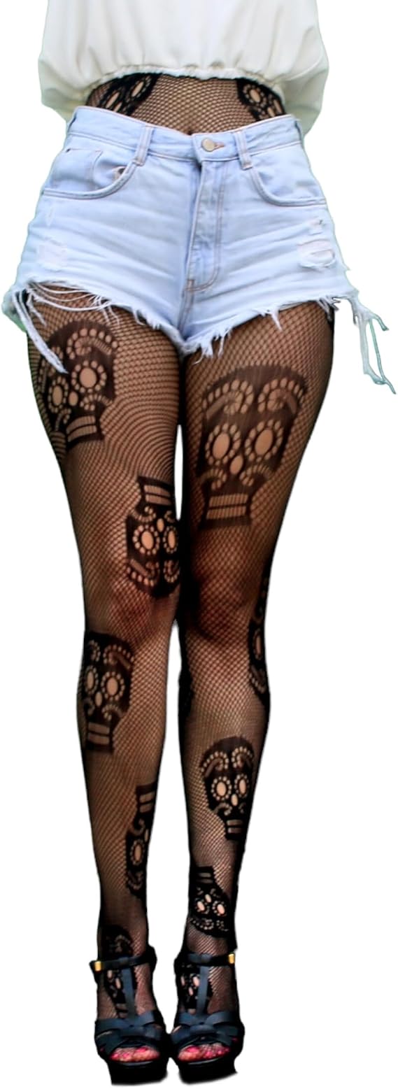 Millennials In Motion Alt Designer Tights - sugar skull costume
