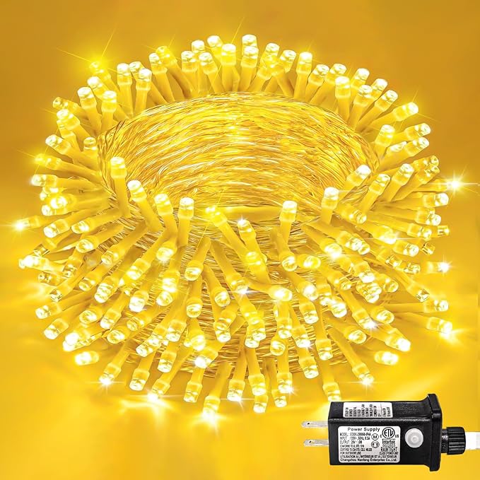 82FT 250 LED String Lights Indoor, Warm White Christmas Lights Outdoor - string light