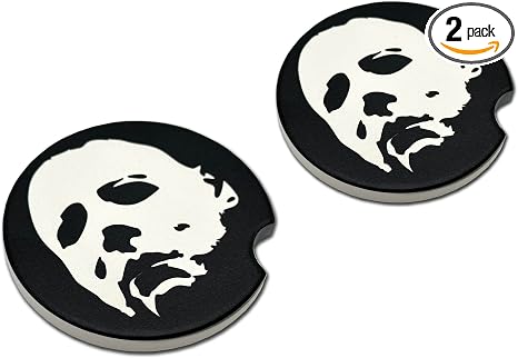 Elektroplate Michael Myers Automotive Ceramic Coasters Set of 2 - skull coaster
