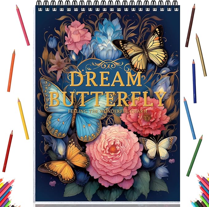 ADEVIAN Adult Coloring Book for Women Relaxation Spiral Bound Thick Paper - sugar skull book