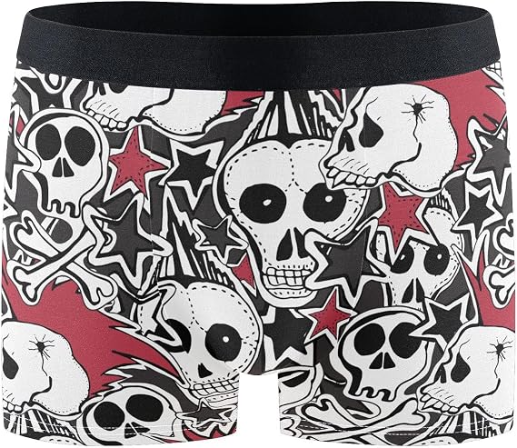 Men's Underwear Briefs Blue Marlin Fish Men's Boxer Briefs,Trunks Underwear for Men S - skull swimsuit