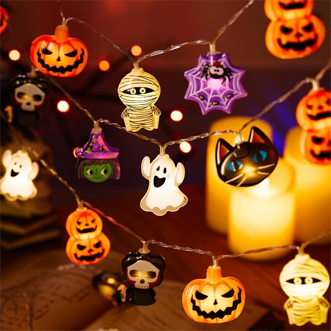 LOLStar Halloween String Lights, 10FT 20 LED Halloween Fairy Lights Decor - string light