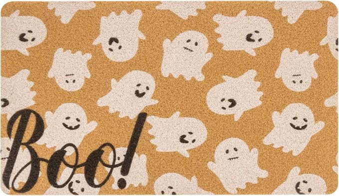 FGSS Halloween-Boo-Ghost Welcome-Door-Mats Holiday-Doormats 17X29 Inch