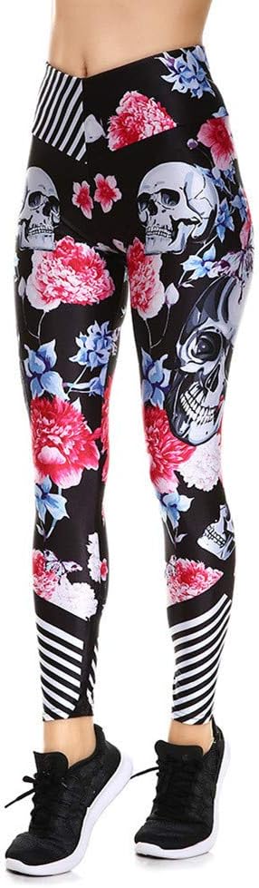 Women’s High Waist Printed Leggings Stretch Workout Pants