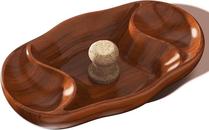 Walnut Cigar and Pipe Ashtray (with Cork Knock-out Post) - skull ashtray