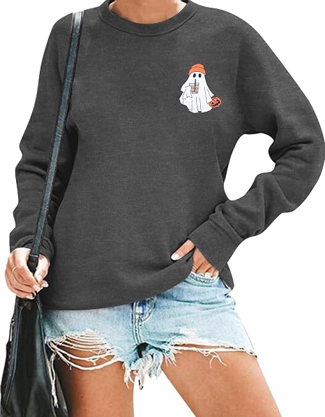 Halloween Sweatshirt Women Halloweentown University Embroidered Sweatshirts - skull sweatshirts