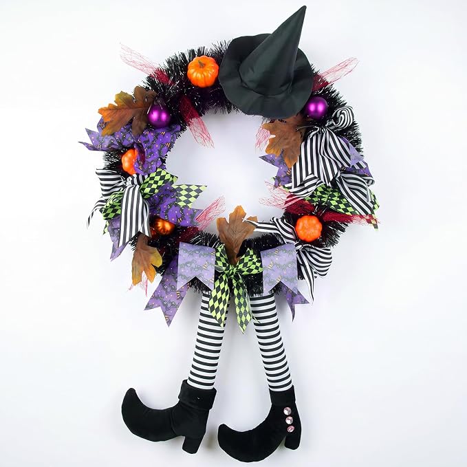 Shearly 24 Inch Halloween Wreath,Halloween Wreaths for Front Door