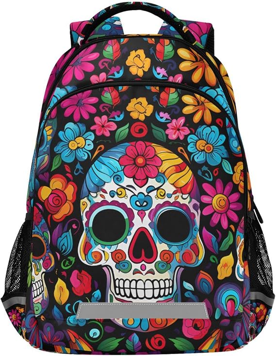 ALAZA Backpack Purse for Women Men Personalized Laptop Notebook Tablet School Bag Stylish Casual Daypack, 13 14 15.6 inch - sugar skull handbags for sale