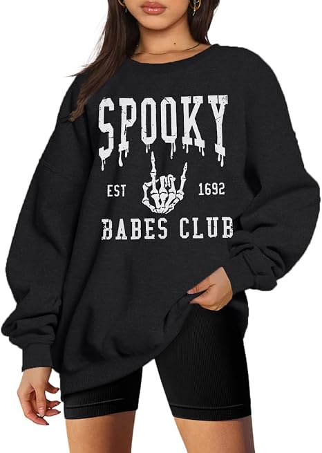 Women Halloween Sweatshirt Oversized Salem Massachusetts Hocus Pocus Shirt