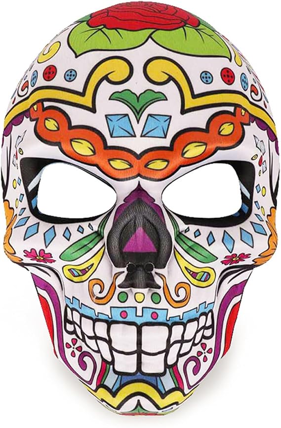 Day of The Dead Mask Halloween Skull Mask Masquerade Party Mask for Halloween Cosplay Mexican Party Costume Supply - sugar skull makeup