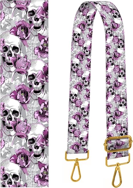 Purse Strap Replacement Crossbody 2" Wide Shoulder Strap, Cute Handbag Strap Bag Strap Replacement Belts Adjustable - sugar skull handbags for sale