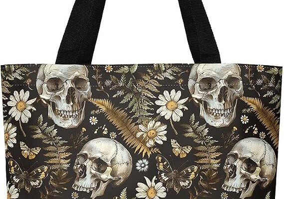 Castle Fairy Cartoon Canvas Tote Bag Aesthetic for Women Girls,Cute Animals Reusable Grocery Handbag
