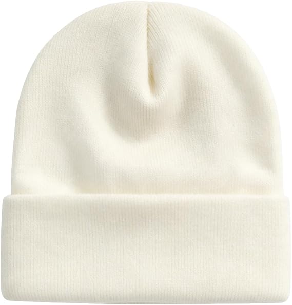 ZOORON Beanie for Women Men Ski Watch Cap Cuffed Plain Skull Knit Hat Soft Fisherman Winter Hat - skull hat
