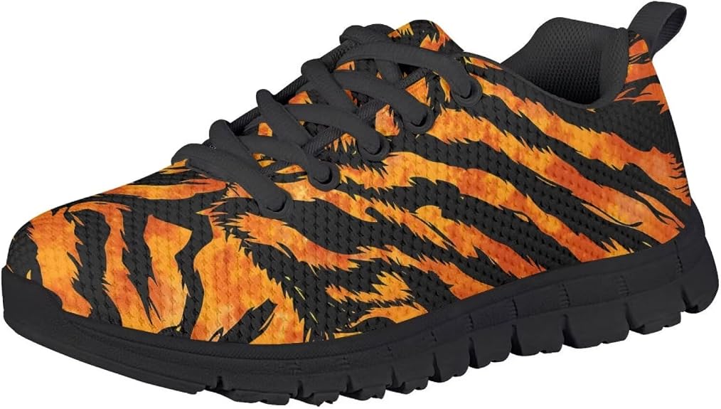 SYtrade Girls' Athletic Shoes Slip-On Tennis Sneakers Breathable Black Sole Walking Shoes - sugar skull boots