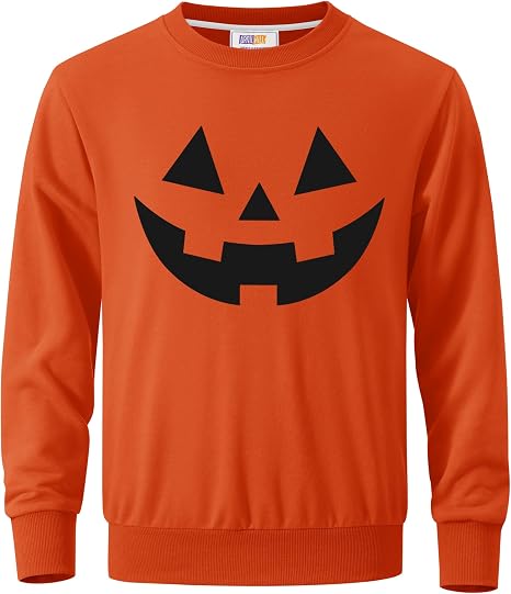 Arvilhill Men's Halloween Pumpkin Sweatshirt Scary Skeleton Pullover Shirt - skull hoodie